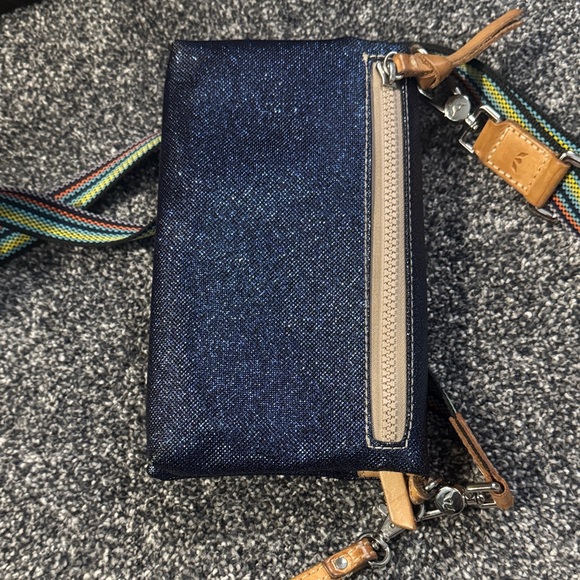 Consuela Navy Crossbody Bag with Multicolor Strap - Picture 3 of 3